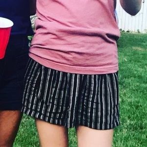 hollister ultra high rise baggy striped shorts